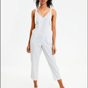 NWT American Eagle Striped Soft Tapered Overalls. Size Small